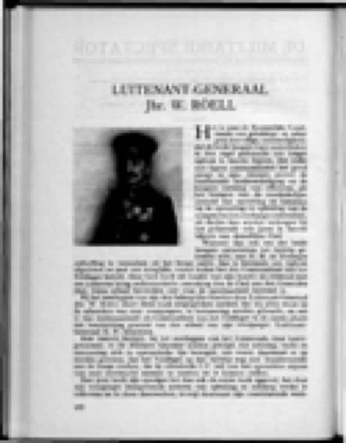 Artikel Militaire Spectator jrg. 40: Luitenant -Generaal Jhr. W. Röell, Koninklijke Vereniging ter Beoefening van de Krijgswetenschap