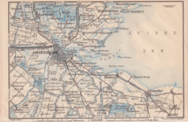 Landkaart Amsterdam 1:250.000