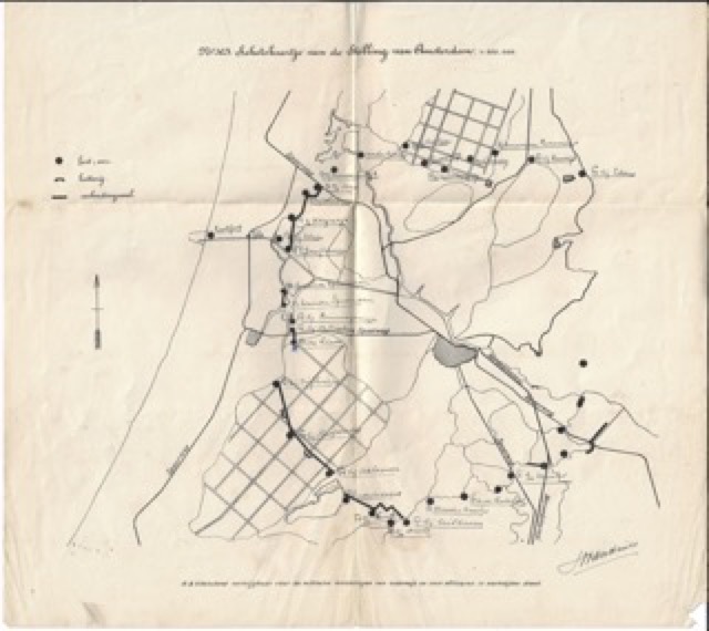 Landkaart Nr. 563: "Schetskaartje van de Stelling van Amsterdam" 1:200.000